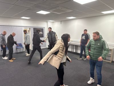 Learners in a practical session