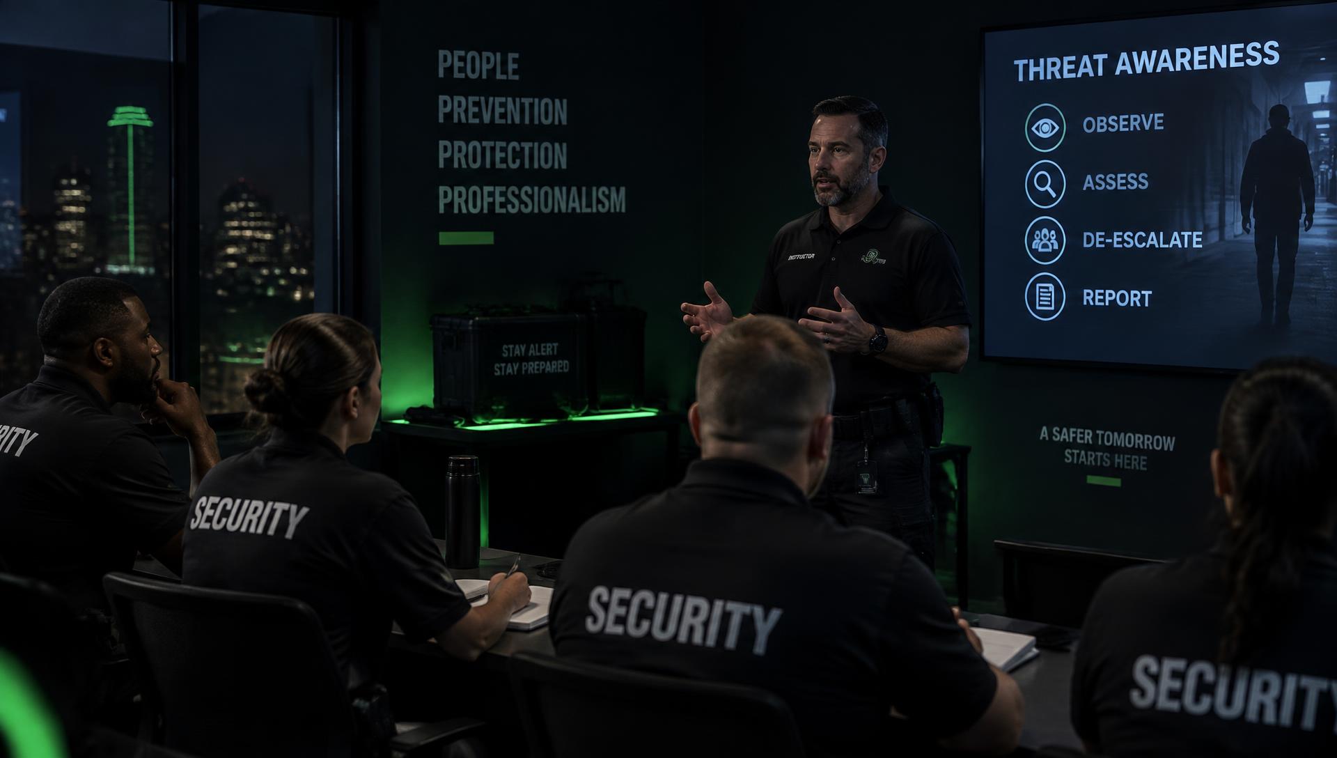 Security training session in progress